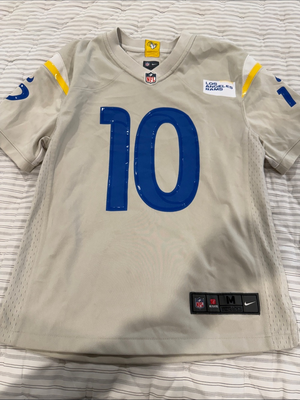 Nike Los Angeles Rams Kids Jersey Beige with Blue and Yellow Accents